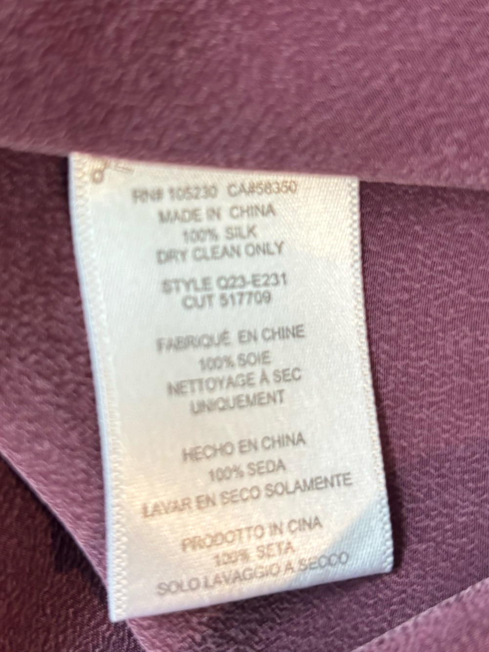 Equipment Slim Signature Silk Blouse In Plum Size XS - Picture 7 of 9